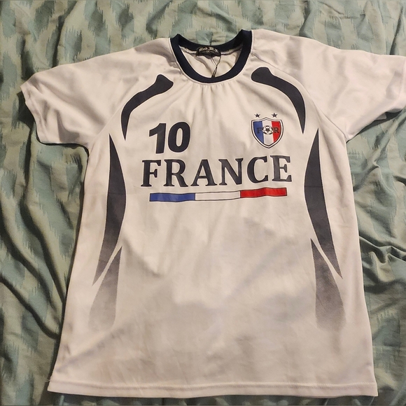 N/A Other - France White Soccer Team Jersey‎ Style #10 Men's Size 2XL.